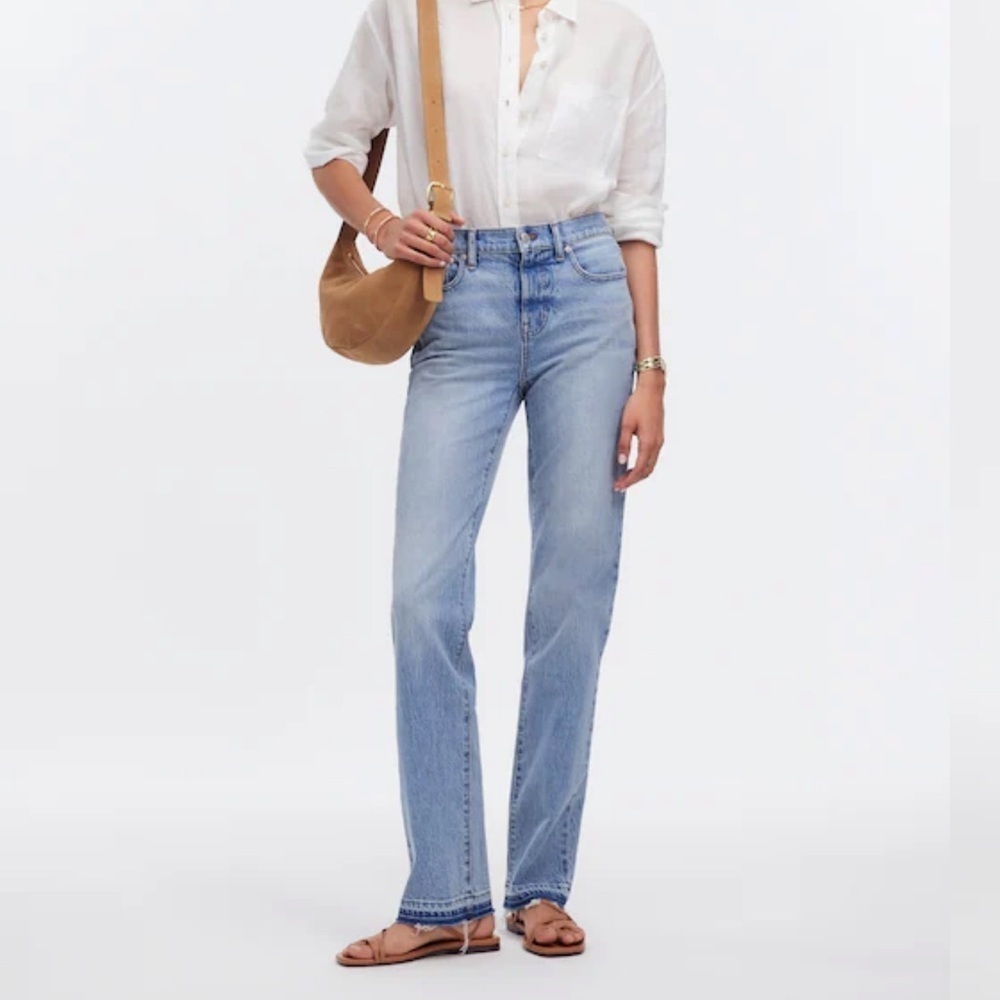 Madewell The 90s Straight Mid-Rise Jeans Barbosa Wash Size 33 Women’s
